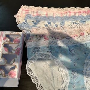 Stripe and Stare x Love Shack Fancy, box of 4 ladies underwear.